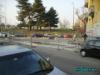 Piazza Carbonari angolo via della Maggiolina: i lavori per la costruzione della pista ciclabile