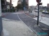Piazza Carbonari: nuova pista ciclabile con palo esattamente in mezzo